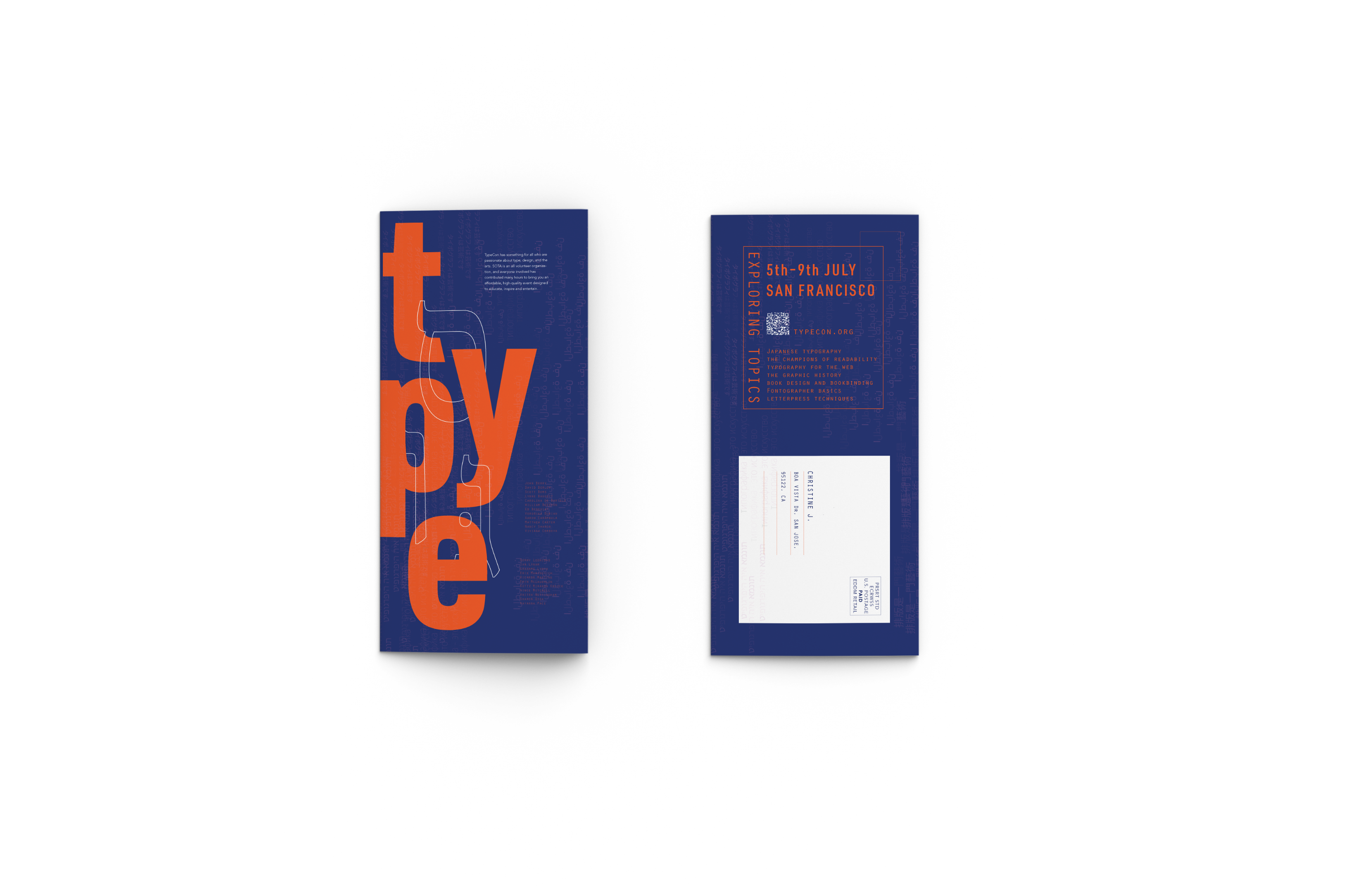 TYPE Conference direct mail brochure design